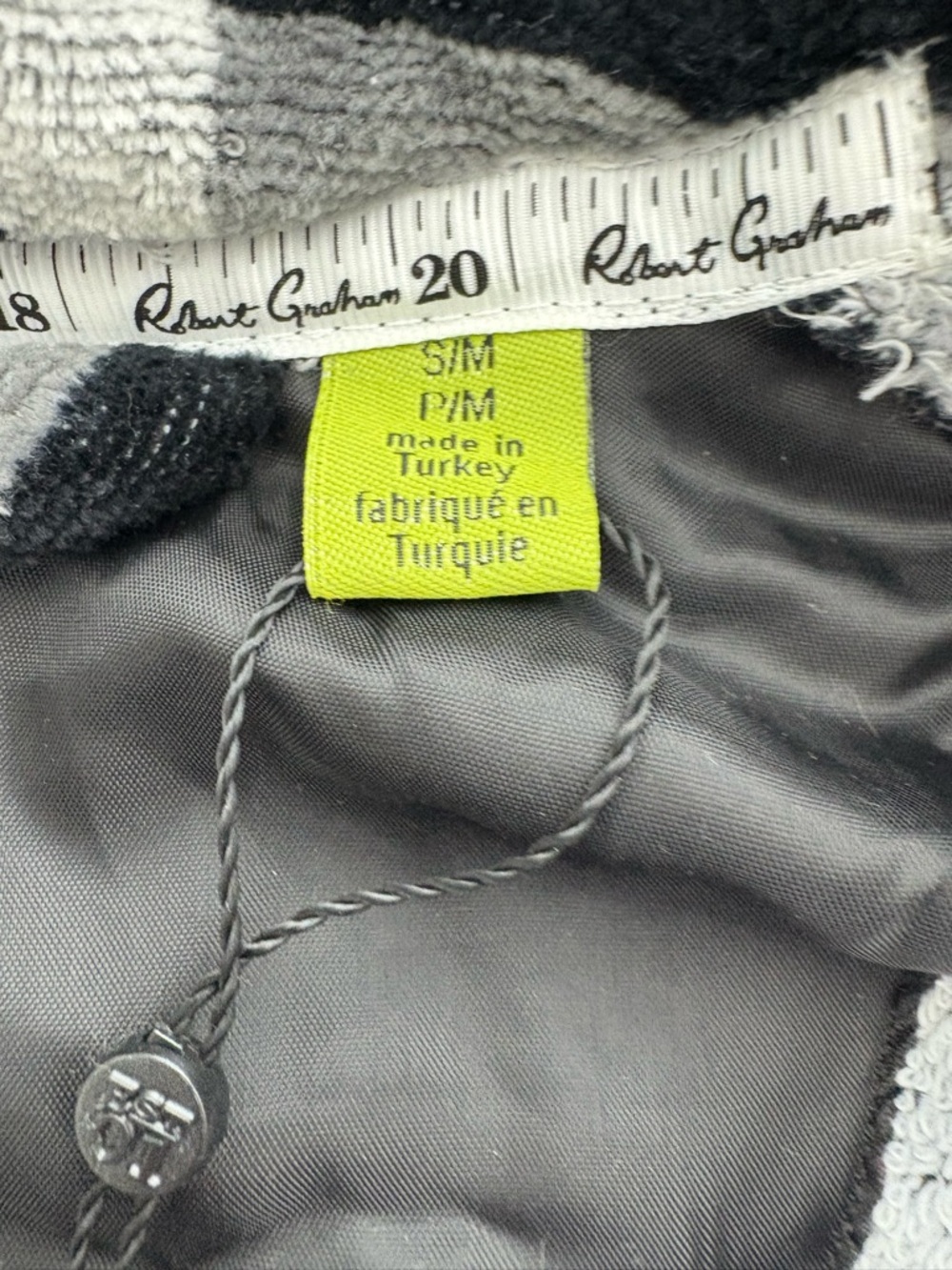Robert Graham Black Robe with Purple Script Embroidery - Picture 7 of 12